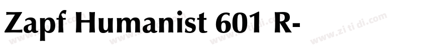 Zapf Humanist 601 R字体转换